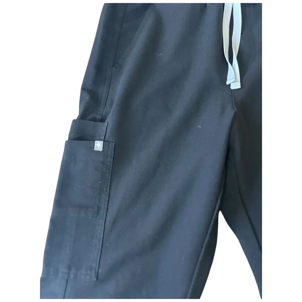 NEW Figs Black Axim Cargo Scrub Pants Men’s Small